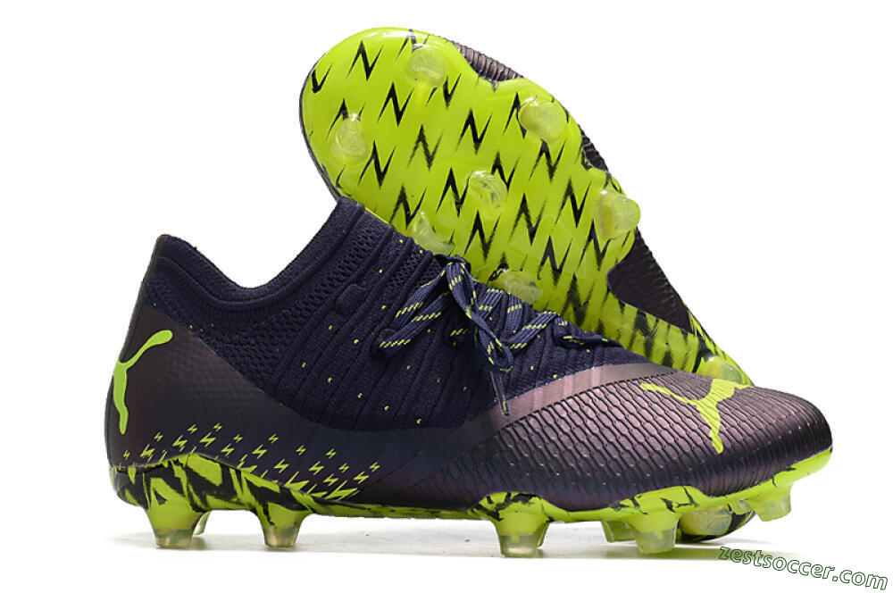 Puma Future Z 1.3 Instinct FG Low-Tops Soccer Cleats - Black/Green 0