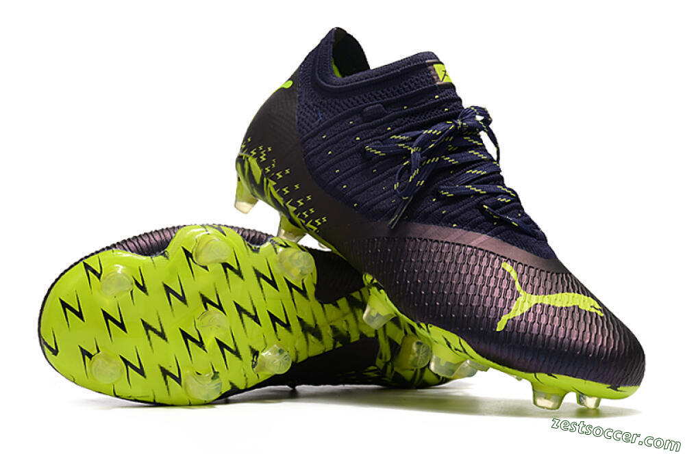 Puma Future Z 1.3 Instinct FG Low-Tops Soccer Cleats - Black/Green 3
