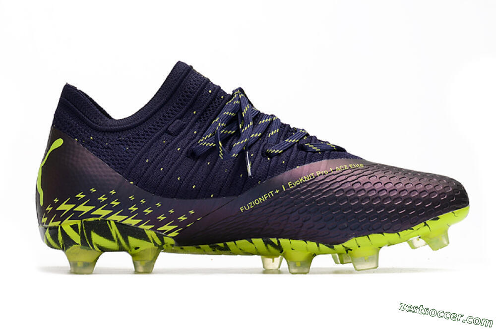 Puma Future Z 1.3 Instinct FG Low-Tops Soccer Cleats - Black/Green 8