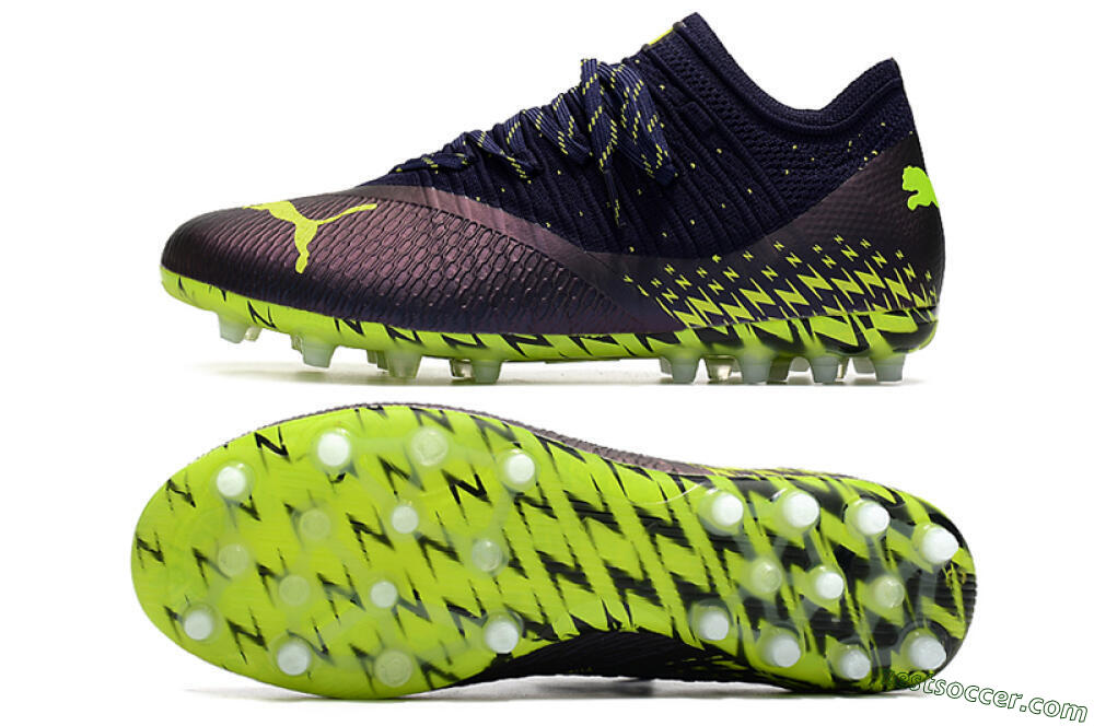 Puma Future Z 1.3 Instinct MG Low-Tops Soccer Cleats - Black/Green 1