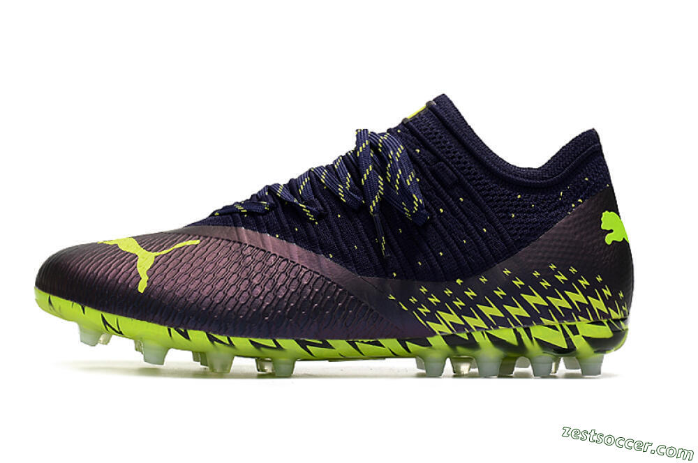 Puma Future Z 1.3 Instinct MG Low-Tops Soccer Cleats - Black/Green 2