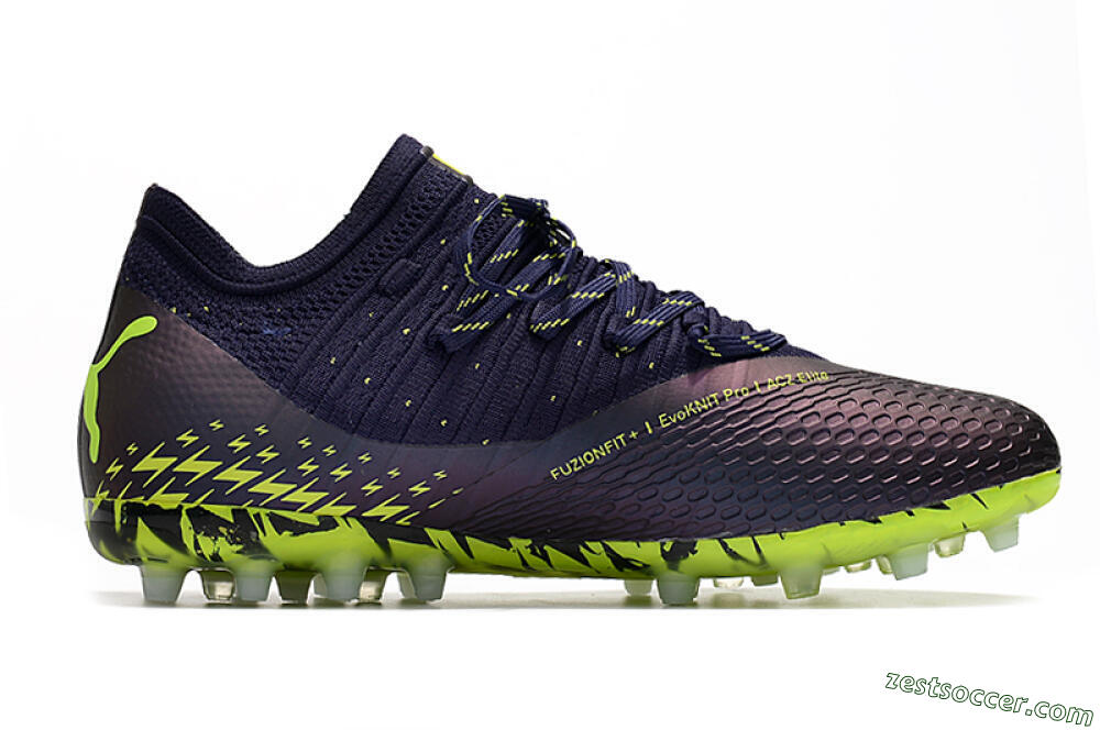 Puma Future Z 1.3 Instinct MG Low-Tops Soccer Cleats - Black/Green 6