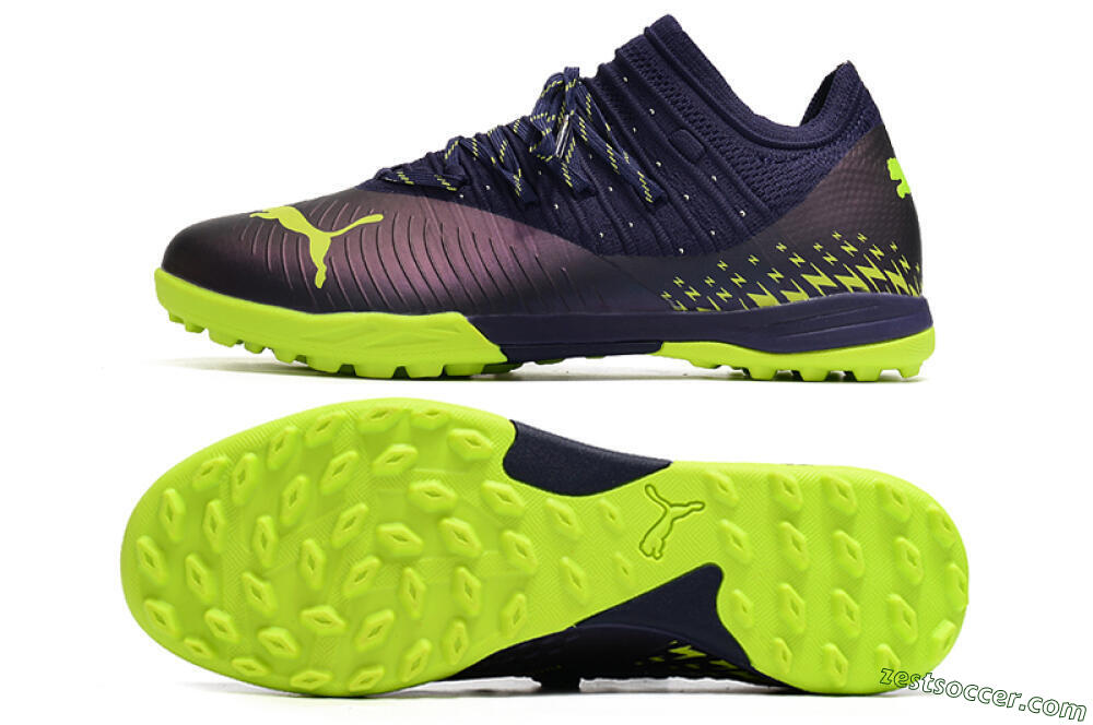 Puma Future Z 1.3 Instinct TF Low-Tops Soccer Shoes - Black/Green 1