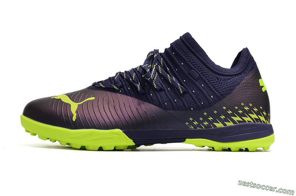 Puma Future Z 1.3 Instinct TF Low-Tops Soccer Shoes - Black/Green 2