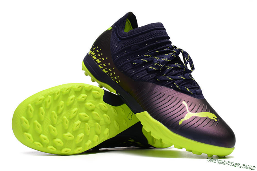 Puma Future Z 1.3 Instinct TF Low-Tops Soccer Shoes - Black/Green 3