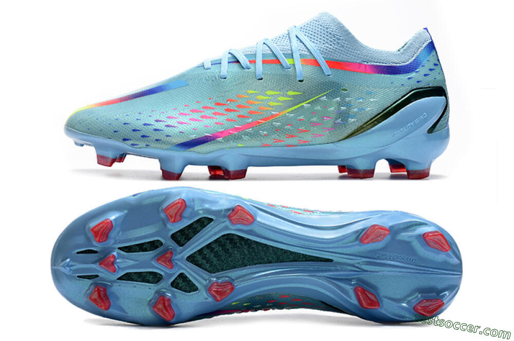 Adidas X Speedportal.1 FG Low-Tops Soccer Cleats - Blue/Pink 1