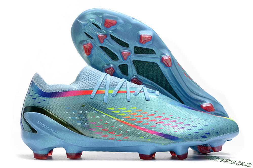 Adidas X Speedportal.1 FG Low-Tops Soccer Cleats - Blue/Pink 0