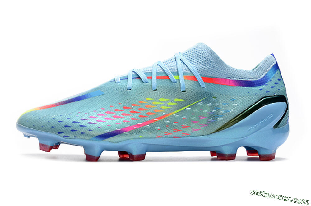 Adidas X Speedportal.1 FG Low-Tops Soccer Cleats - Blue/Pink 2