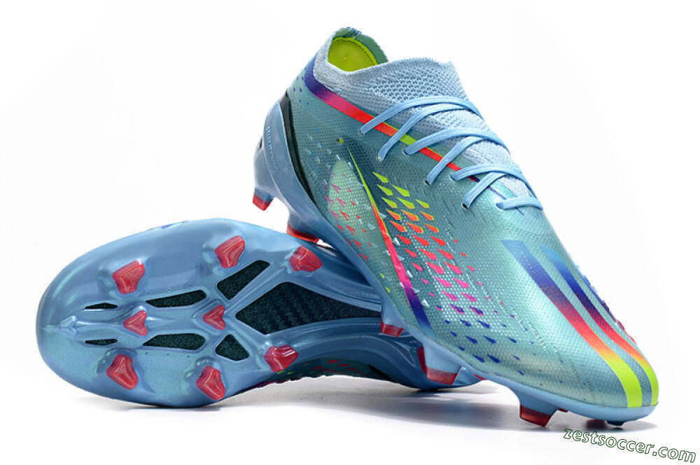 Adidas X Speedportal.1 FG Low-Tops Soccer Cleats - Blue/Pink 3