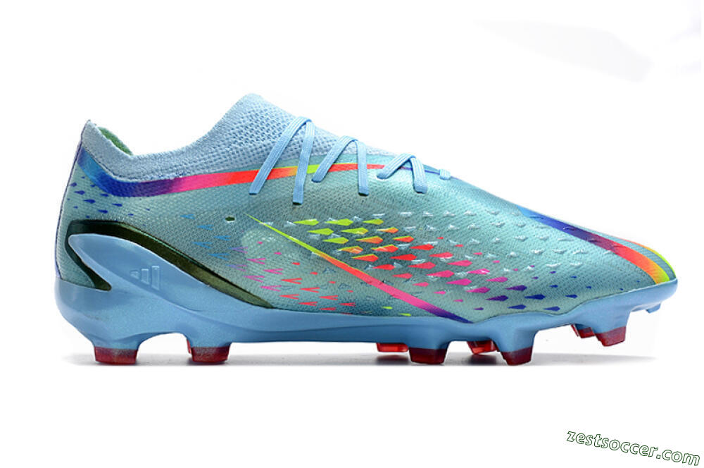 Adidas X Speedportal.1 FG Low-Tops Soccer Cleats - Blue/Pink 7
