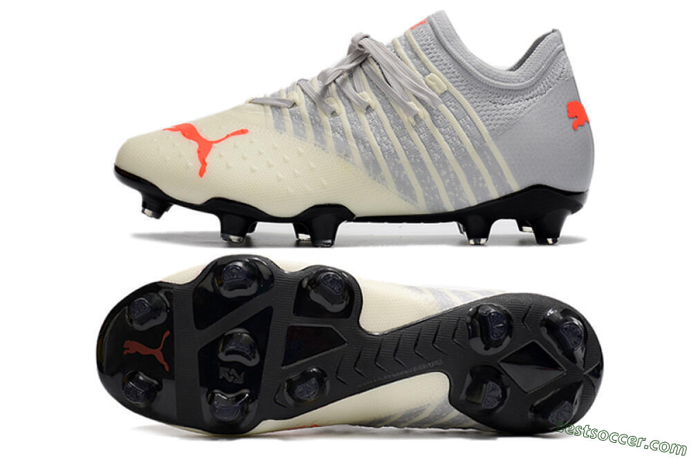 Puma Future Z 1.3 Instinct FG Low-Tops Soccer Cleats - Grey/White 1