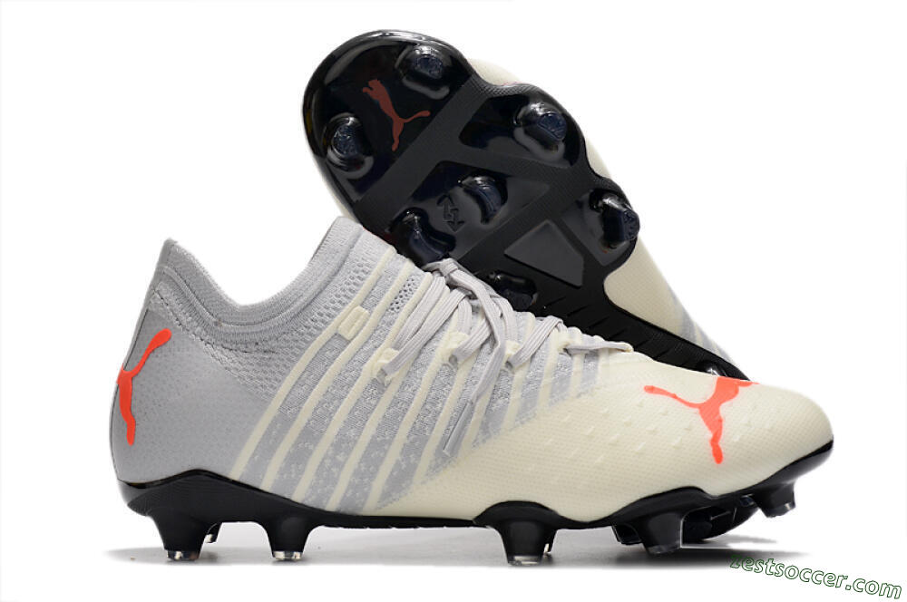 Puma Future Z 1.3 Instinct FG Low-Tops Soccer Cleats - Grey/White 0