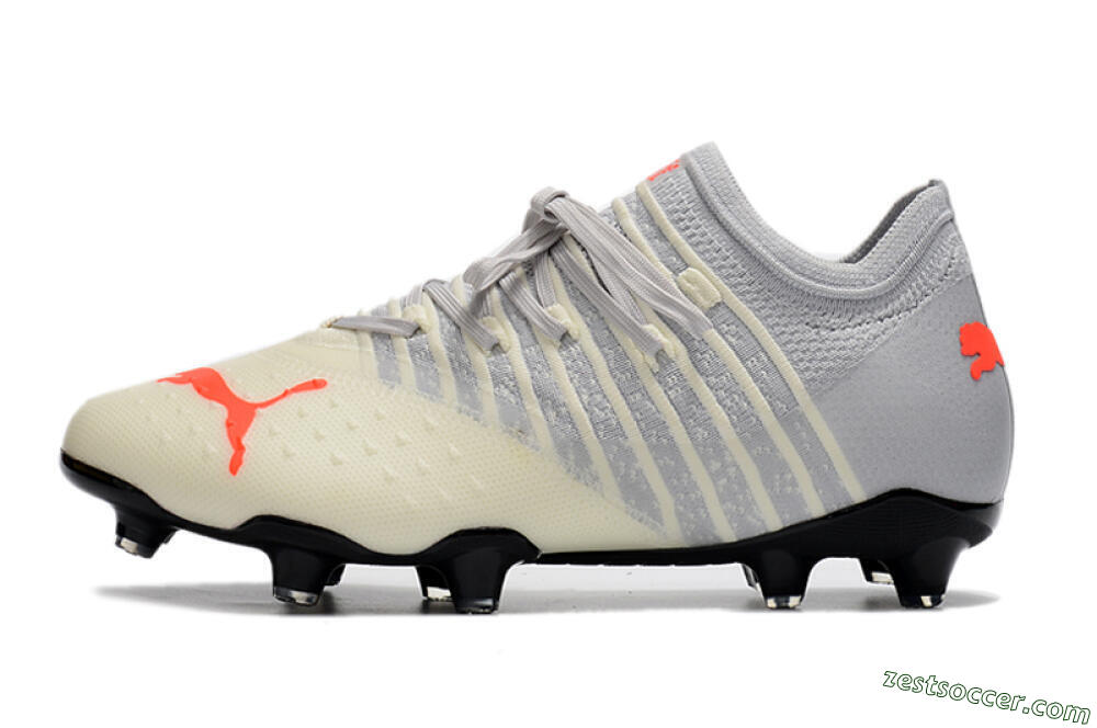 Puma Future Z 1.3 Instinct FG Low-Tops Soccer Cleats - Grey/White 2