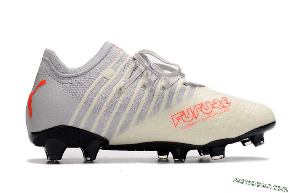 Puma Future Z 1.3 Instinct FG Low-Tops Soccer Cleats - Grey/White 5