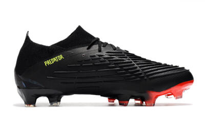 Adidas Predator Edge Geometric.1 Low FG Low-Tops Soccer Cleats - Black/Yellow/Red