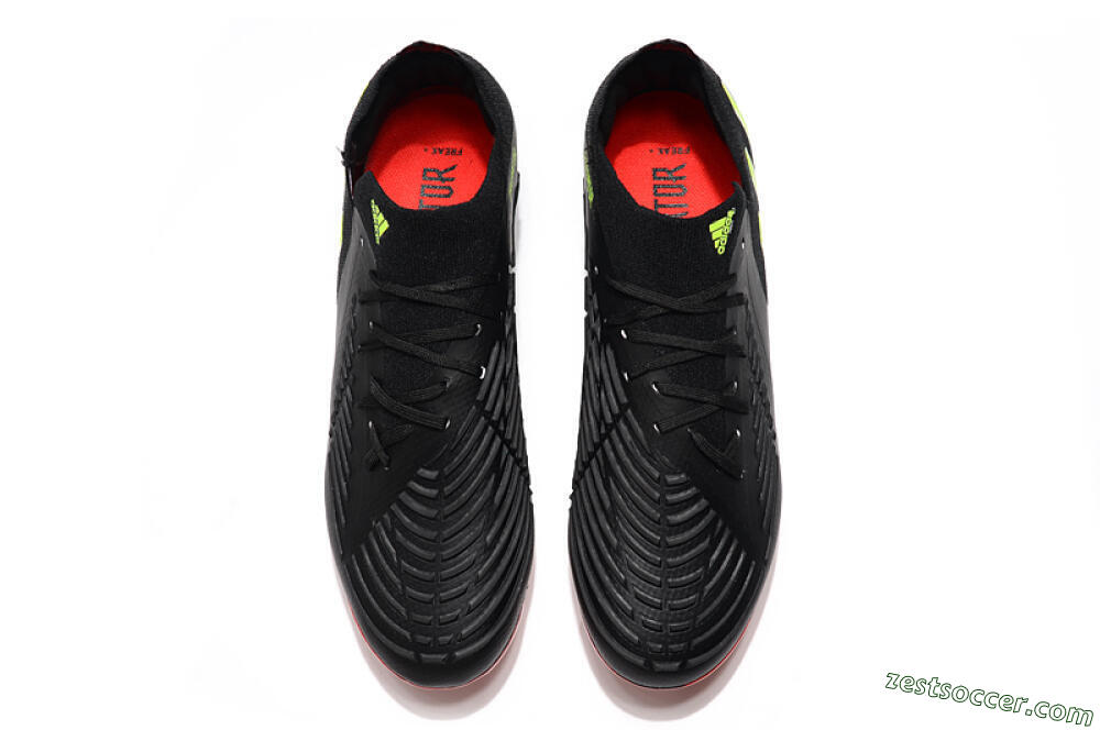 Adidas Predator Edge Geometric.1 Low FG Low-Tops Soccer Cleats - Black/Yellow/Red 5