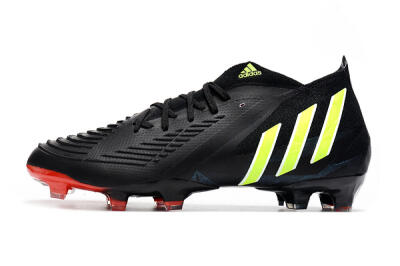 Adidas Predator Edge Geometric.1 FG Low-Tops Soccer Cleats - Black/Yellow/Red