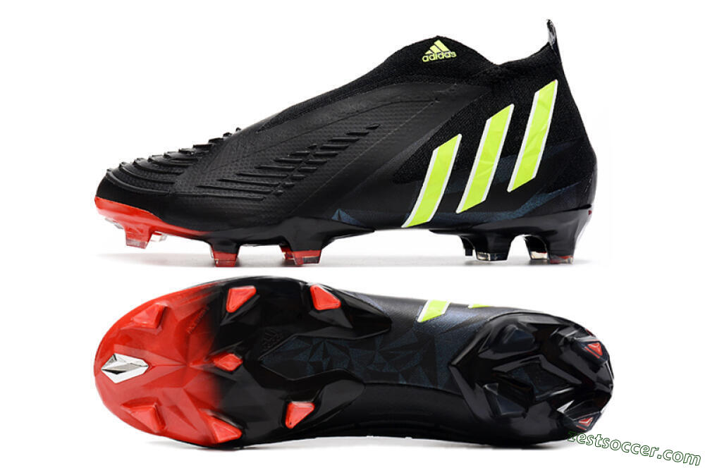 Adidas Predator Edge Geometric+ FG High-Tops Soccer Cleats - Black/Yellow/Red 1