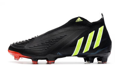 Adidas Predator Edge Geometric+ FG High-Tops Soccer Cleats - Black/Yellow/Red