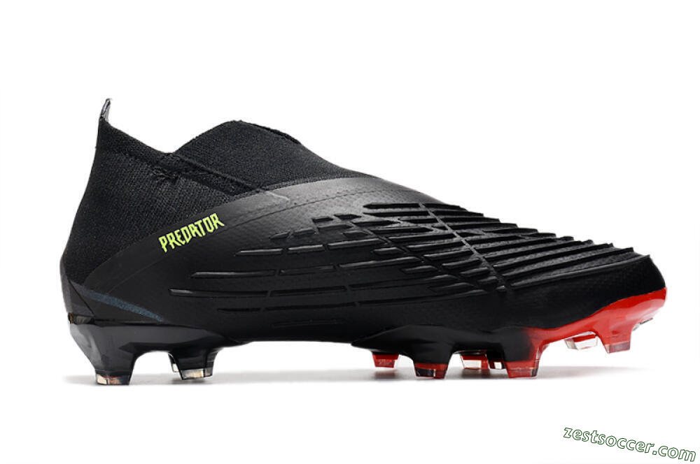 Adidas Predator Edge Geometric+ FG High-Tops Soccer Cleats - Black/Yellow/Red 4