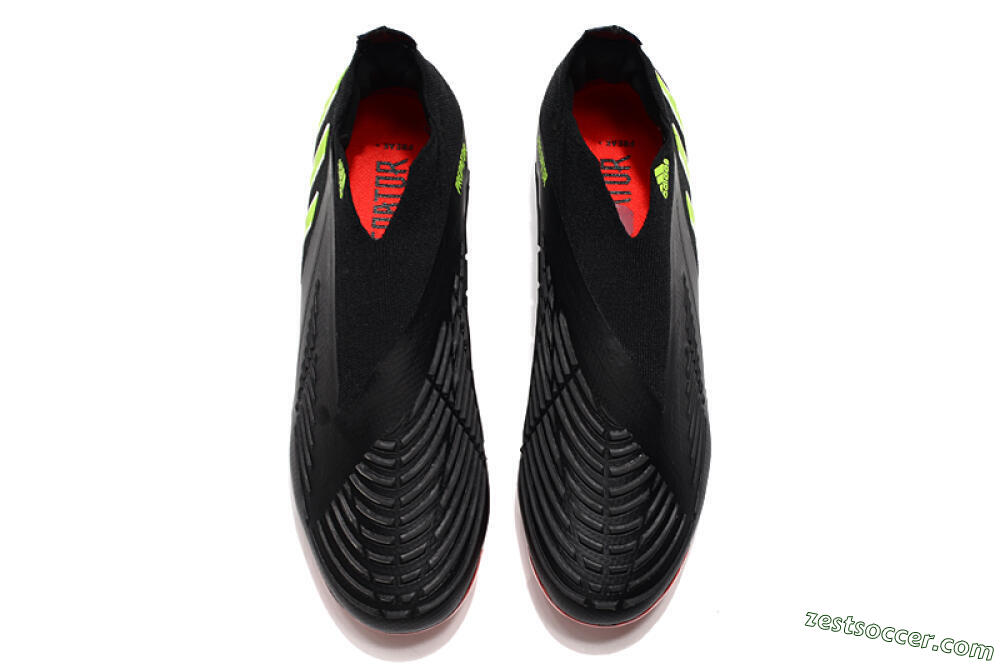Adidas Predator Edge Geometric+ FG High-Tops Soccer Cleats - Black/Yellow/Red 5