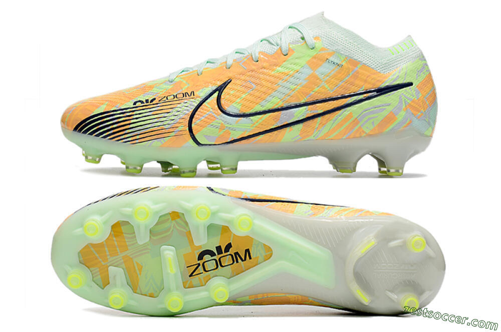Nike Air Zoom Mercurial Vapor 15 Elite FG Low-Tops Soccer Cleats - Orange/Green/Black 1
