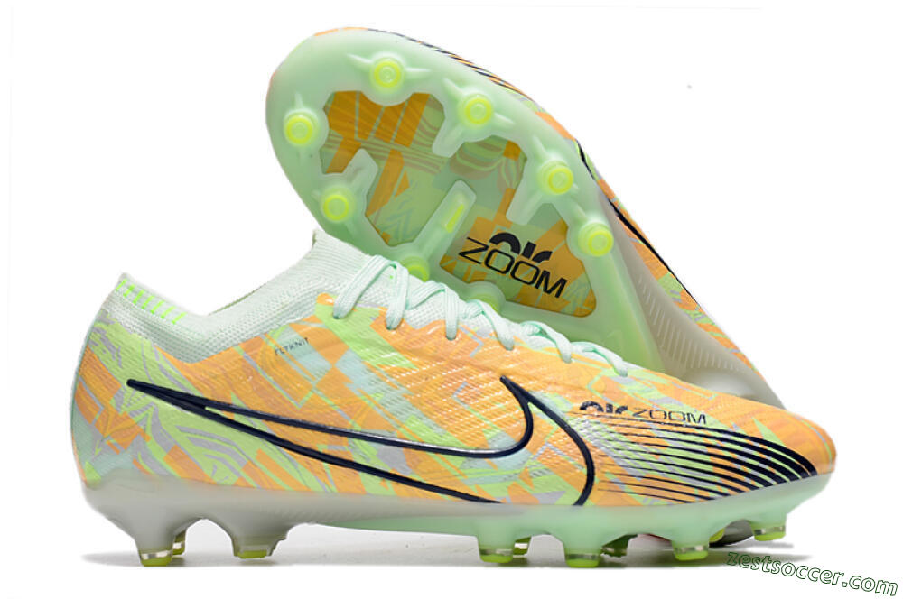 Nike Air Zoom Mercurial Vapor 15 Elite FG Low-Tops Soccer Cleats - Orange/Green/Black 0