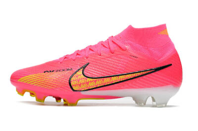 Nike Air Zoom Mercurial Superfly 9 Elite FG High-Tops Soccer Cleats - Red/Black/Yellow