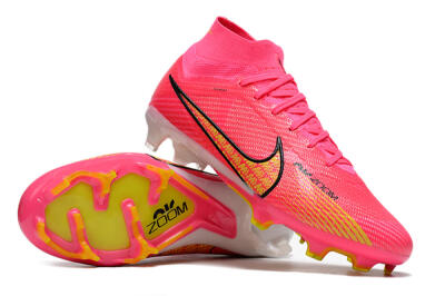 Nike Air Zoom Mercurial Superfly 9 Elite FG High-Tops Soccer Cleats - Red/Black/Yellow