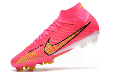 Nike Air Zoom Mercurial Superfly 9 Elite FG High-Tops Soccer Cleats - Red/Black/Yellow