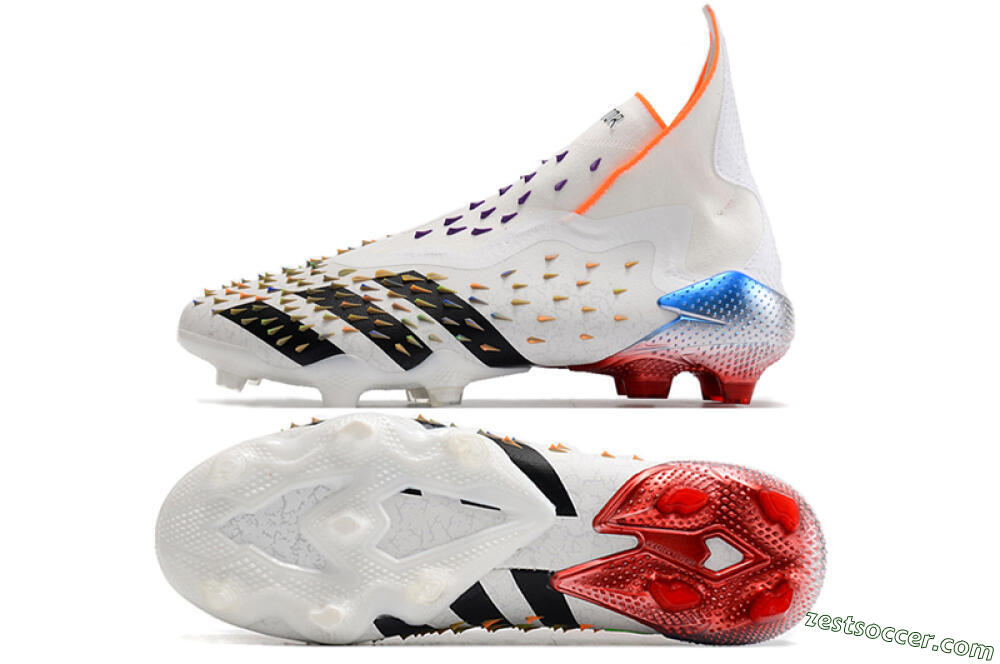 Adidas Predator Freak + FG High-Tops Soccer Cleats - White/Black 1