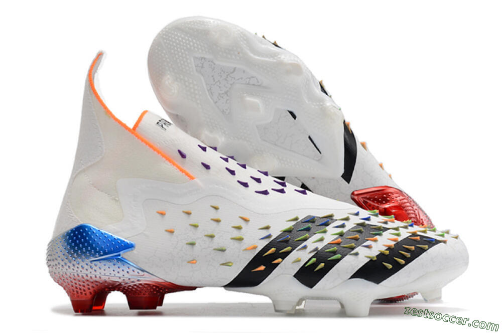 Adidas Predator Freak + FG High-Tops Soccer Cleats - White/Black 0