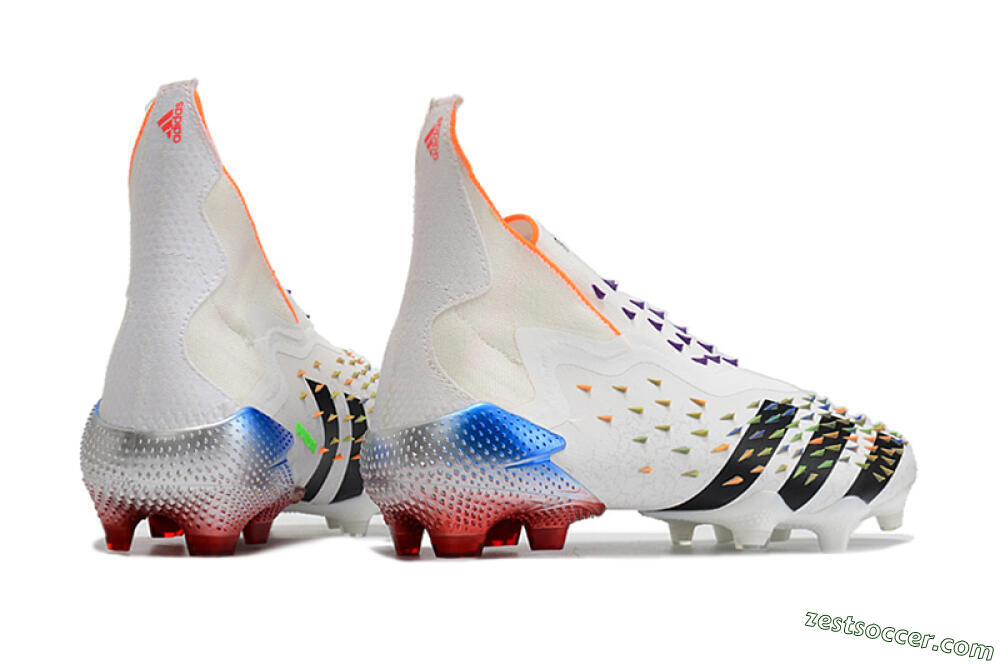 Adidas Predator Freak + FG High-Tops Soccer Cleats - White/Black 6