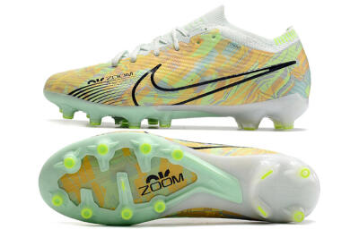 Nike Air Zoom Mercurial Vapor 15 Elite AG Low-Tops Soccer Cleats - White/Green/Orange