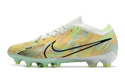 Nike Air Zoom Mercurial Vapor 15 Elite AG Low-Tops Soccer Cleats - White/Green/Orange