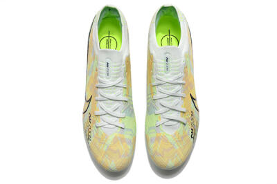 Nike Air Zoom Mercurial Vapor 15 Elite AG Low-Tops Soccer Cleats - White/Green/Orange