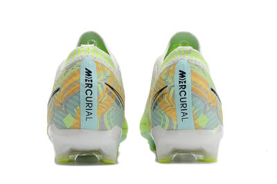 Nike Air Zoom Mercurial Vapor 15 Elite AG Low-Tops Soccer Cleats - White/Green/Orange