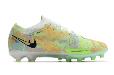 Nike Air Zoom Mercurial Vapor 15 Elite AG Low-Tops Soccer Cleats - White/Green/Orange