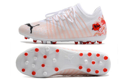 Puma Future Z 1.4 Liberty MG Low-Tops Soccer Cleats - White/Red/Black
