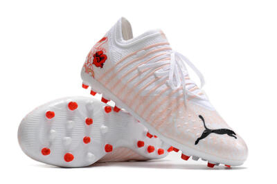 Puma Future Z 1.4 Liberty MG Low-Tops Soccer Cleats - White/Red/Black