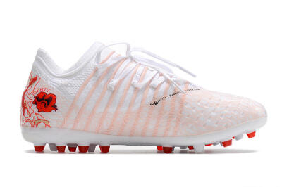 Puma Future Z 1.4 Liberty MG Low-Tops Soccer Cleats - White/Red/Black