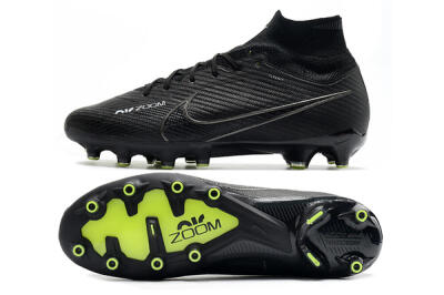 Nike Air Zoom Mercurial Superfly 9 Elite AG High-Tops Soccer Cleats - Black/Green