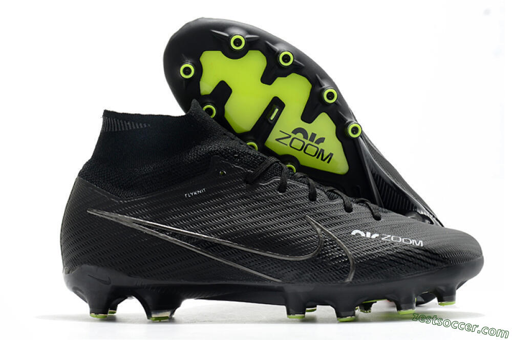 Nike Air Zoom Mercurial Superfly 9 Elite AG High-Tops Soccer Cleats - Black/Green 0