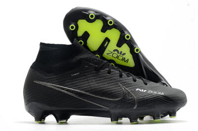 Nike Air Zoom Mercurial Superfly 9 Elite AG High-Tops Soccer Cleats - Black/Green