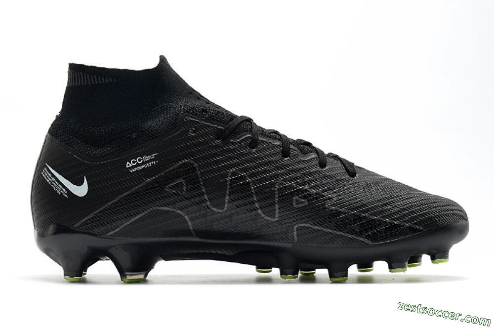 Nike Air Zoom Mercurial Superfly 9 Elite AG High-Tops Soccer Cleats - Black/Green 7