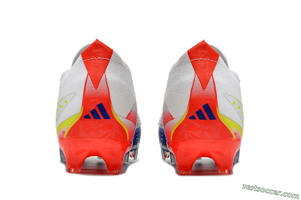 Adidas Predator FIFA World Cup Qatar 2022 Edge+ FG Low-Tops Soccer Cleats - White/Red/Blue 5