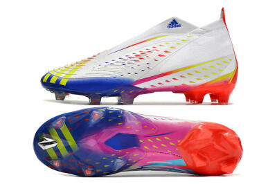 Adidas Predator FIFA World Cup Qatar 2022 Edge+ FG High-Tops Soccer Cleats - White/Red/Blue