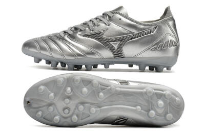 Mizuno Morelia Neo AG Low-Tops Soccer Cleats - Silver