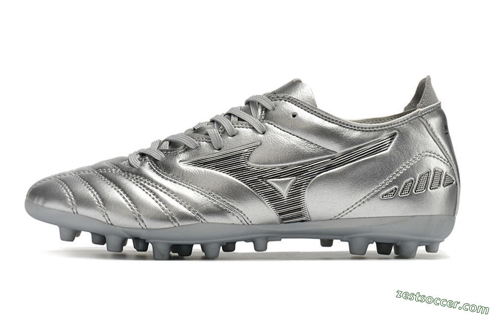 Mizuno Morelia Neo AG Low-Tops Soccer Cleats - Silver 2