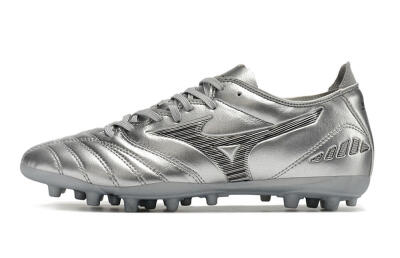 Mizuno Morelia Neo AG Low-Tops Soccer Cleats - Silver